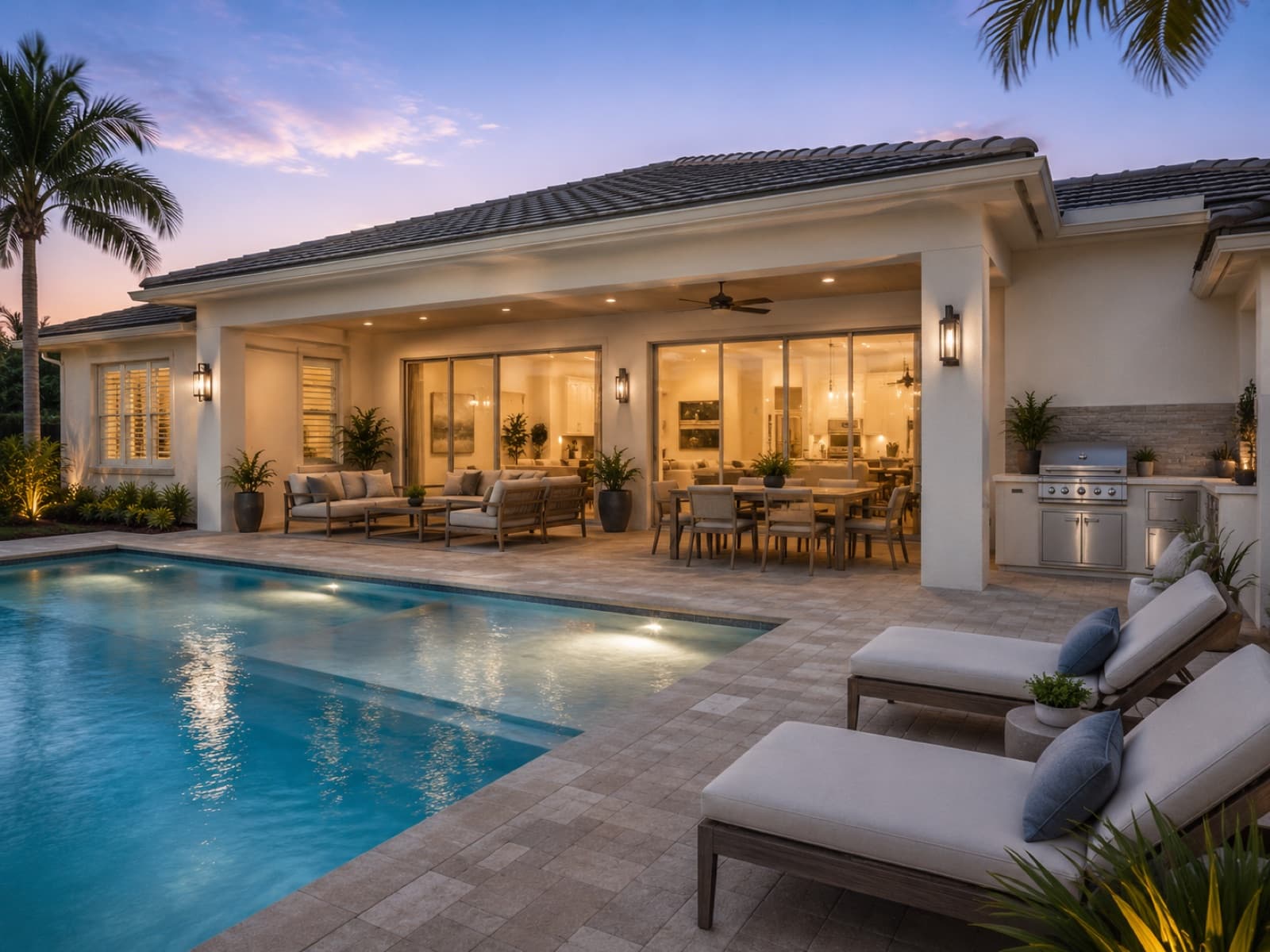 Exterior · Piscina e deck